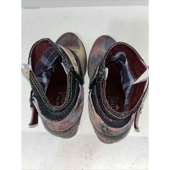 L'Artiste Shazzam Ankle Boots Womens Sz 36 US 6 Multi-Colored Spring Step Zip - Picture 8 of 11